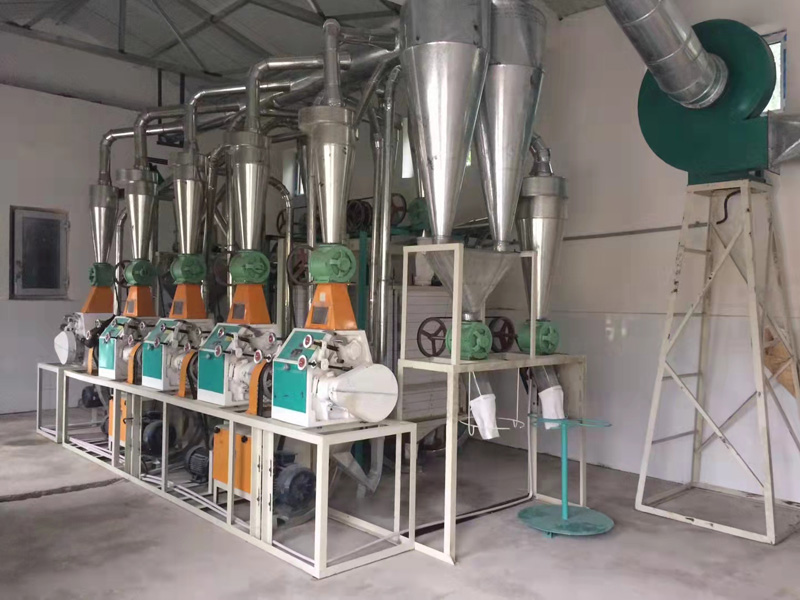 5台磨平筛出粉设备