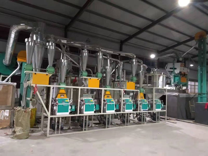 6台磨平筛出粉设备